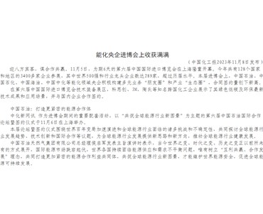 能化央企進博會上收獲滿滿